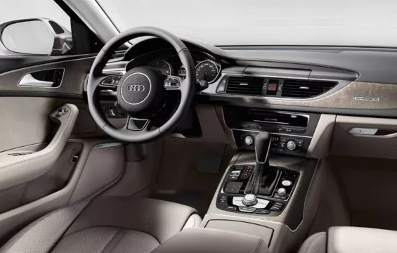 Luxury Audi A-6 for business, driver seat interior