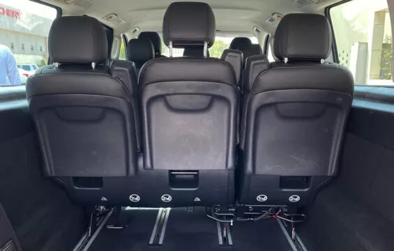 Mercedes V Class for rent with chauffeur interior TLT